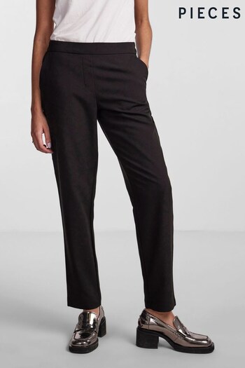 PIECES Black Straight Leg Stretch Trousers (Q22245) | £35