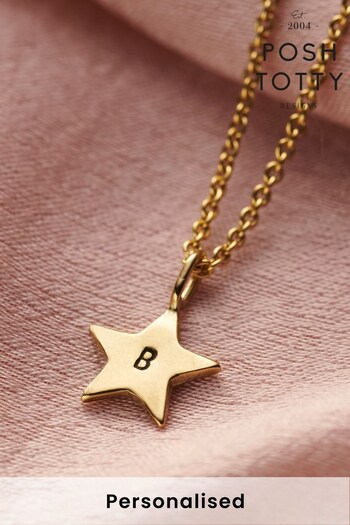 Personalised Bright Star Necklace by Posh Totty (Q22270) | £40