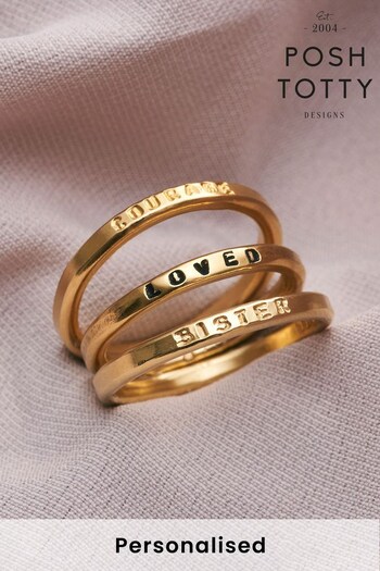 Personalised Stacker Ring by Posh Totty (Q22279) | £45