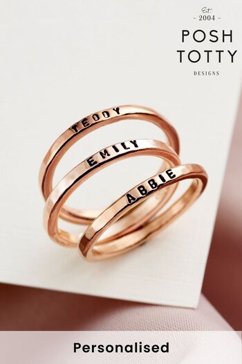 Personalised Stacker Ring by Posh Totty (Q22280) | £45