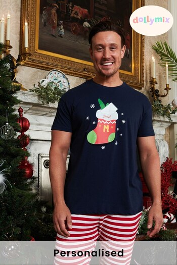Personalised Christmas Stocking Mens Pyjamas by Dollymix (Q22325) | £30