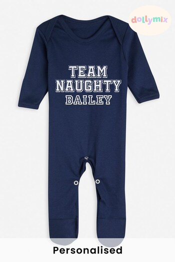 Personalised Team Naughty Babygrow by Dollymix (Q22332) | £20.20