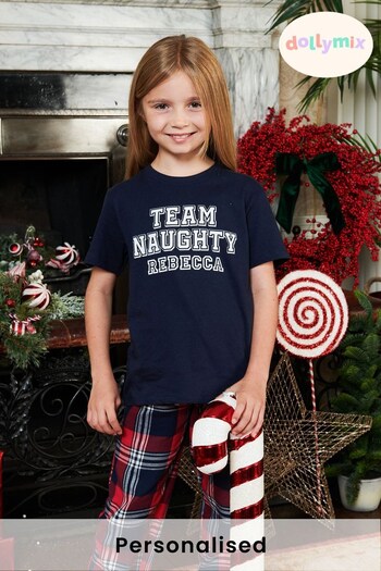 Personalised Team Naughty Kids Pyjamas by Dollymix (Q22333) | £30