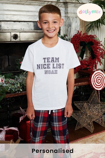 Personalised Team Nice Kids Pyjamas by Dollymix (Q22334) | £30