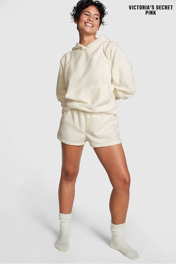 Victoria's Secret PINK Creamer White Polar Fleece Short Set (Q22644) | £50