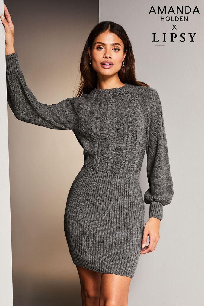 Grey best sale body dress