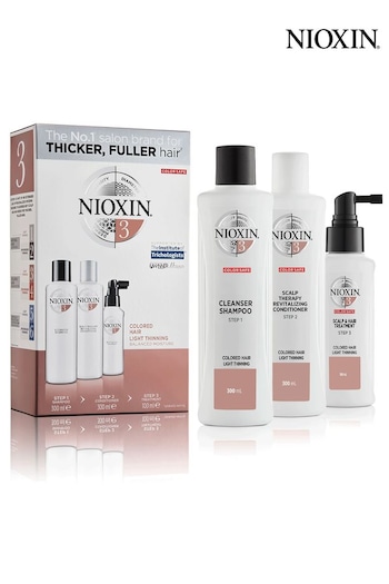 Nioxin 3-Part System 3 Loyalty Kit for Coloured Hair with Light Thinning (Q22785) | £67