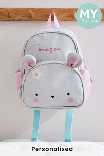 Personalised Tiny Mouse Backpack by My 1st Years (Q22822) | £30