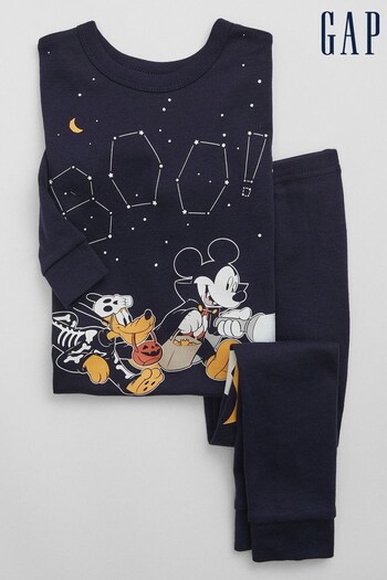 Gap Navy Disney Halloween Organic Cotton Pyjama Set (Q22927) | £20