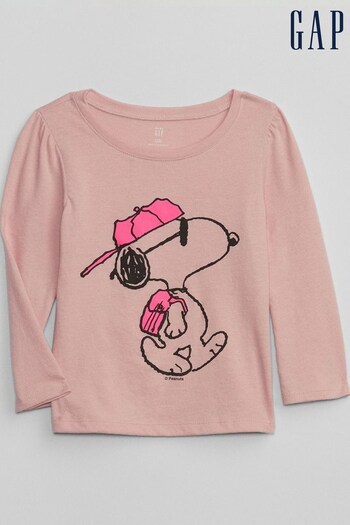 Gap Pink Peanuts Graphic T-Shirt (Q23003) | £16