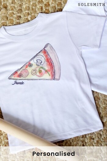 Personalised Children's Pizza T-Shirt by Solesmith (Q23011) | £25
