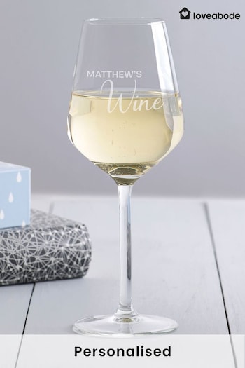 Personalised Wine Glass by Loveabode (Q23142) | £17