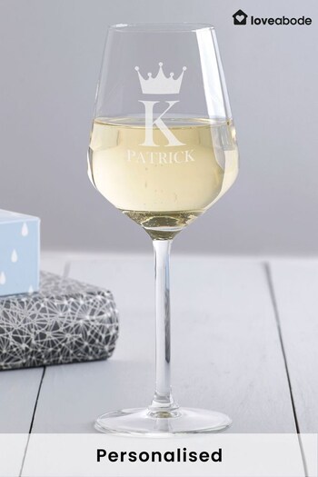 Personalised King Wine Glass by Loveabode (Q23144) | £17