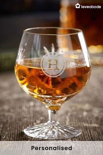 Personalised Monogram Brandy Glass by Loveabode (Q23145) | £23