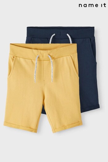 Name It Yellow 2 Multi Pack Jersey Sweat Short (Q23195) | £9