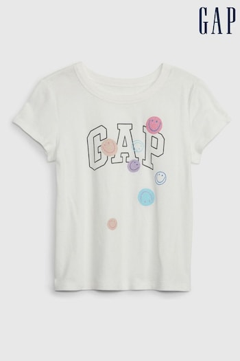 Gap Cream Organic Cotton Logo Crew Neck T-Shirt (Q23362) | £10