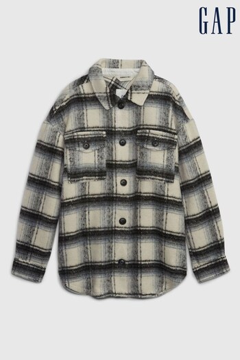 Gap Black Plaid Shirt Jacket (Q23363) | £50