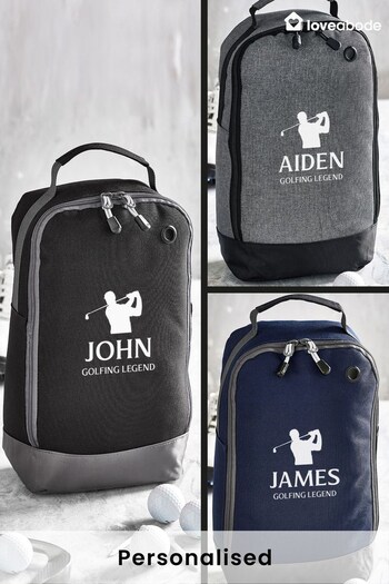 Personalised Male Silhoutte Golf Shoe Bag by Loveabode (Q23559) | £20