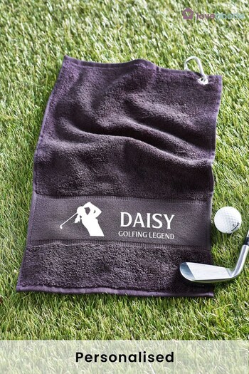 Personalised Female Golf Towel by Loveabode (Q23561) | £15