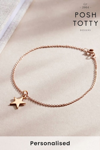 Personalised Initial Charm Bracelet by Posh Totty (Q23880) | £37