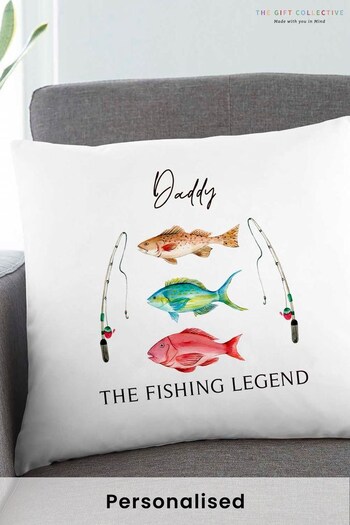 Personalised Fishing Legend Cushion by The Gift Collective (Q23965) | £25