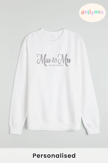 Personalised Bride Slogan Sweatshirt by Dollymix (Q24045) | £28