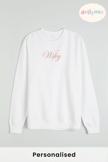 Personalised Bride Slogan Sweatshirt by Dollymix (Q24046) | £28