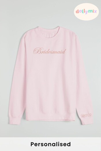 Personalised Bridesmaid Logo Sweatshirt by Dollymix (Q24047) | £28