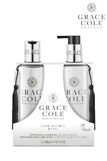 Grace Cole White Nectarine  Pear Body Care Duo Set 2x300ml (Q24076) | £20