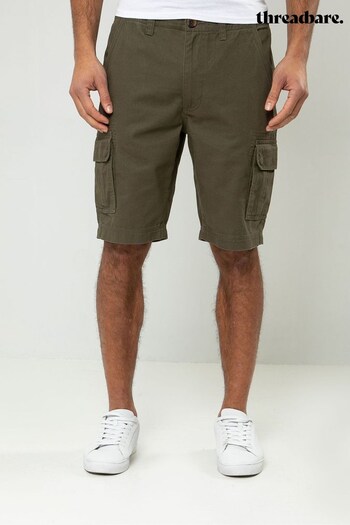 Threadbare Khaki Cotton Cargo Shorts (Q24272) | £30