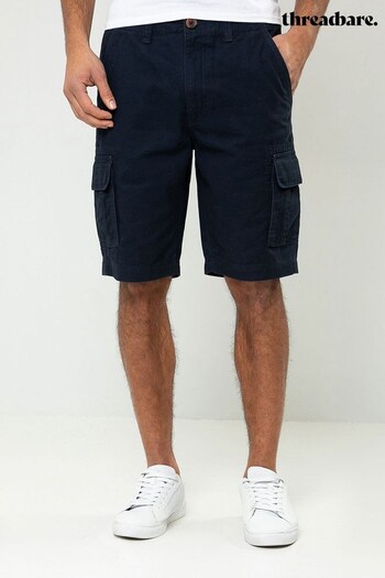 Threadbare navy blue Cotton Cargo Shorts (Q24275) | £22