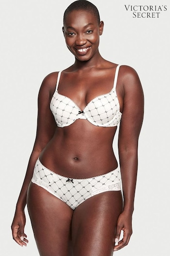 Victoria's Secret White Bow Print Hipster Knickers (Q24315) | £14