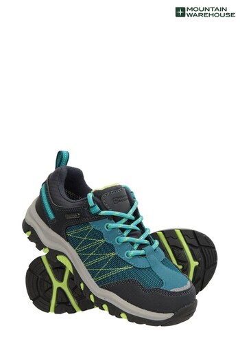 Mountain Warehouse Blue Stampede Kids Waterproof Walking Shoes (Q24450) | £37