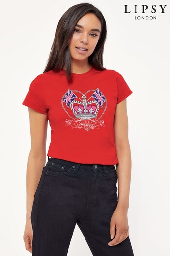 Lipsy Platinum Jubilee Once a Queen Women's T-Shirt (Q24664) | £19