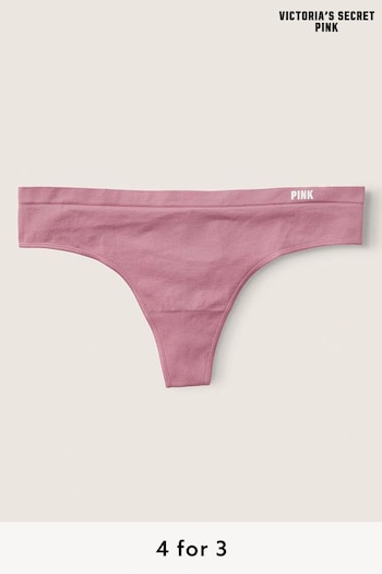 Victoria's Secret PINK Rose Crush Pink Seamless Thong Knicker (Q24794) | £9