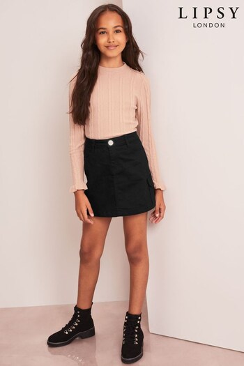 Lipsy Black Cargo Denim Skirt (Q25108) | £16 - £24