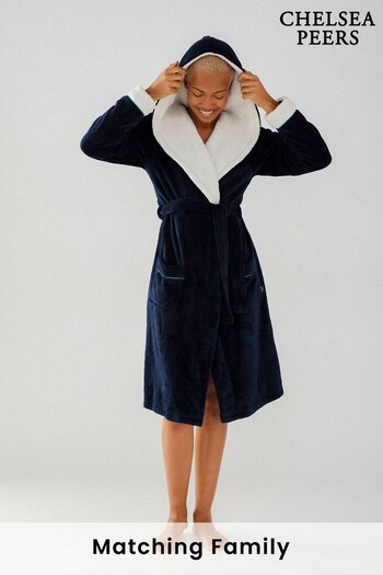 Chelsea Peers Blue Fluffy Dressing Gown (Q25166) | £40