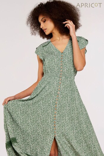 Apricot Green Mini Dot Crochet Maxi Dress (Q25460) | £45