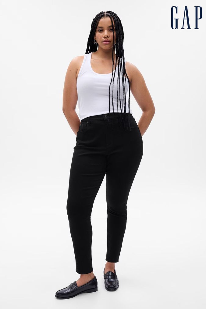 Gap high outlet waisted black jeans