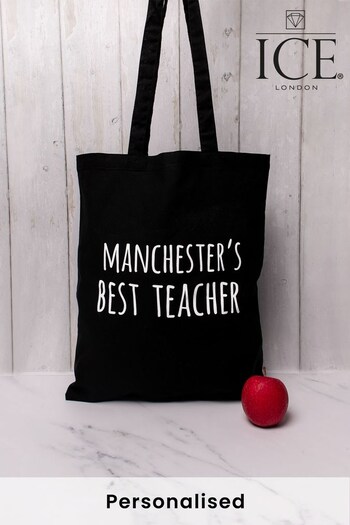 Personalised Best Teacher in Town Tote Bag by Ice London (Q25528) | £12