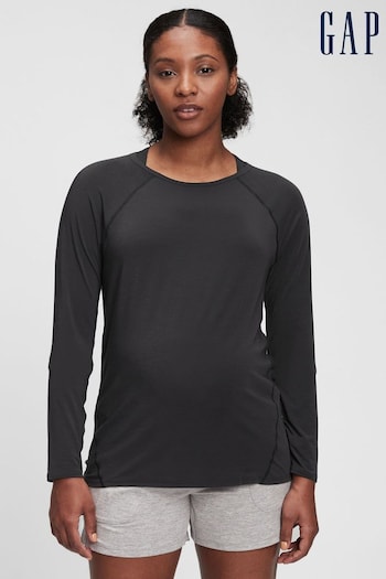Gap Black Maternity Long Sleeve Breathable T-Shirt (Q25719) | £25