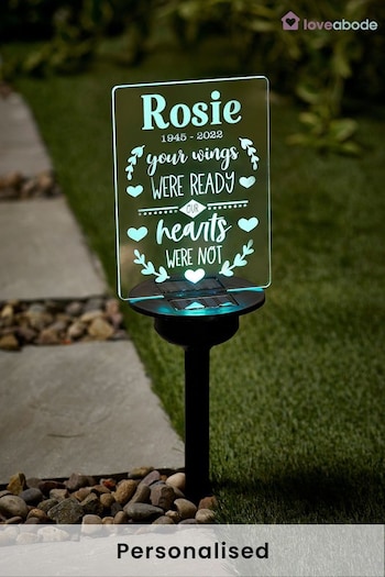 Personalised Solar Memorial Garden Sign by Loveabode (Q26448) | £24