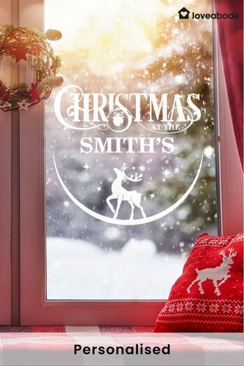 Personalised Christmas Window Sticker by Loveabode (Q26481) | £10