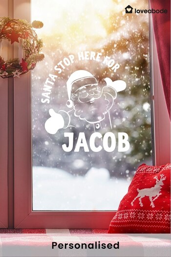 Personalised Christmas Window Sticker by Loveabode (Q26482) | £10