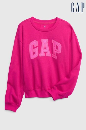Gap Pink Logo Graphic Crew Neck Sweatshirt (Q26556) | £25