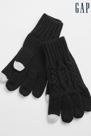 Gap Black Cable-Knit Gloves (Q26576) | £12