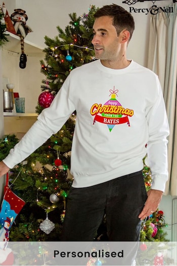 Personalised Mens Christmas Sweatshirt by Percy and Nell (Q26620) | £30