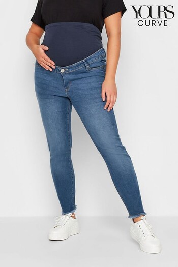 Yours Curve Blue Maternity Push Up AVA Jean (Q26636) | £37