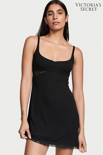 Victoria's Secret Black Modal Slip Dress (Q26785) | £45