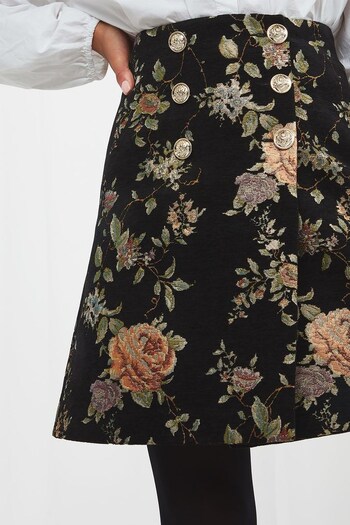 Joe Browns Black Vintage Floral Skirt (Q26927) | £53
